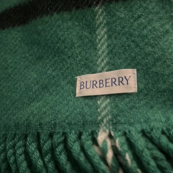 Burberry Green Plaid Scarf - Picture 2 of 8